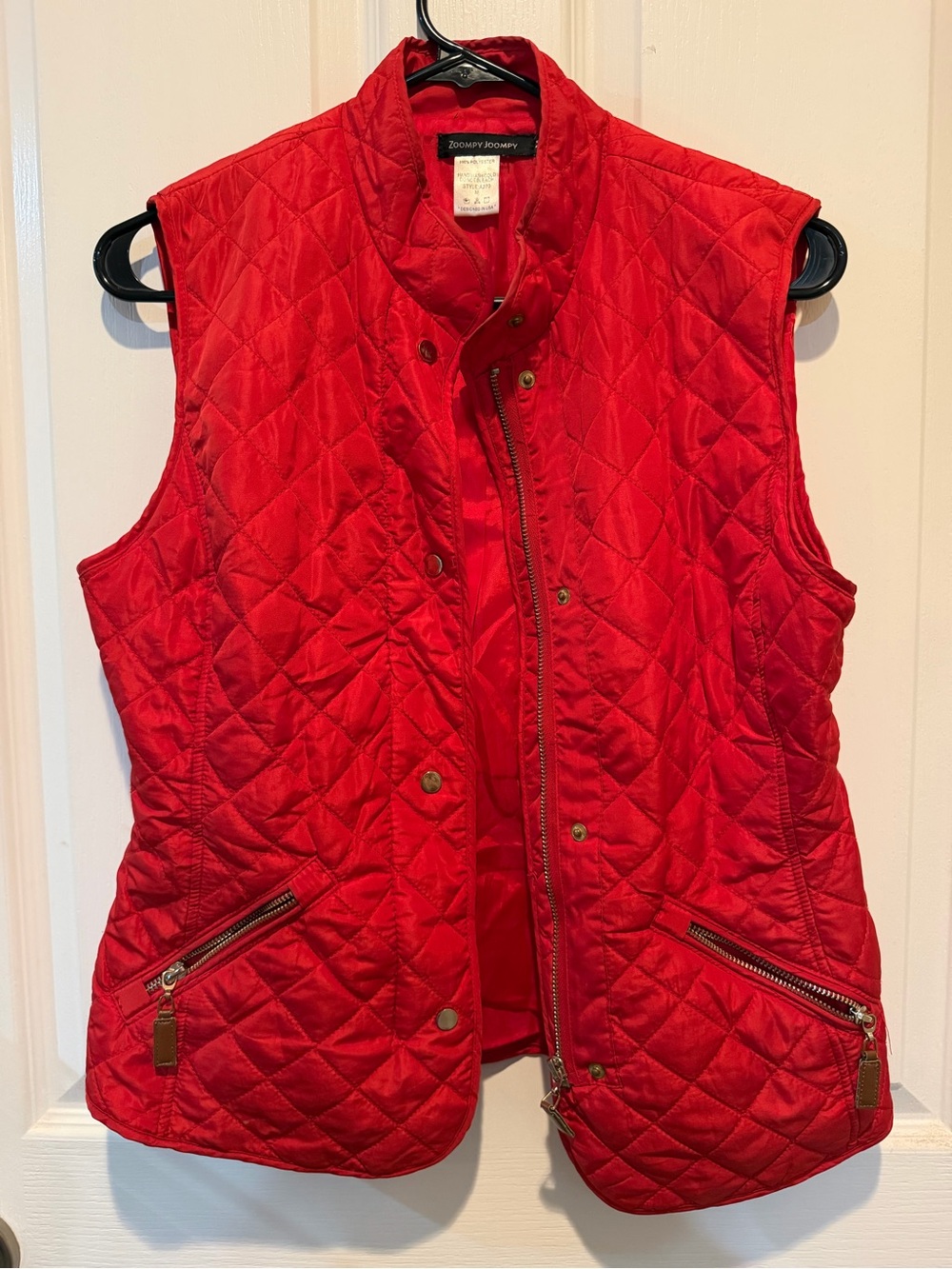 Quilted Vest — Red